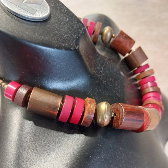 FASHION JEWELLERY Women's Mixed Buttons Balls Statement Necklace - Picture 2 of 6